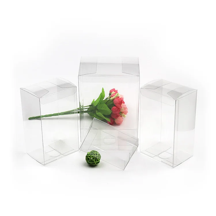 

Gift Folding Clear PET PVC Transparent Plastic Box Custom Small Folding Transparent Clear PET PVC Plastic Gift Box