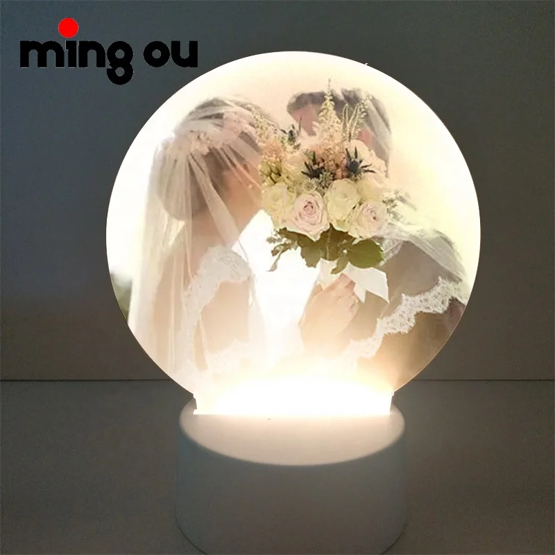 

Custom acrylic lamp touch lamp blank Sublimation Acrylic photo frame night lamp