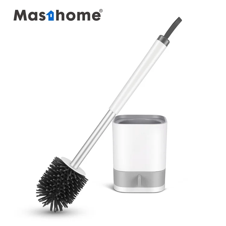 

Masthome TPR silicone Novel Efficient Suspension Toilet Brush For Bathroom Cleaning With Holder Set