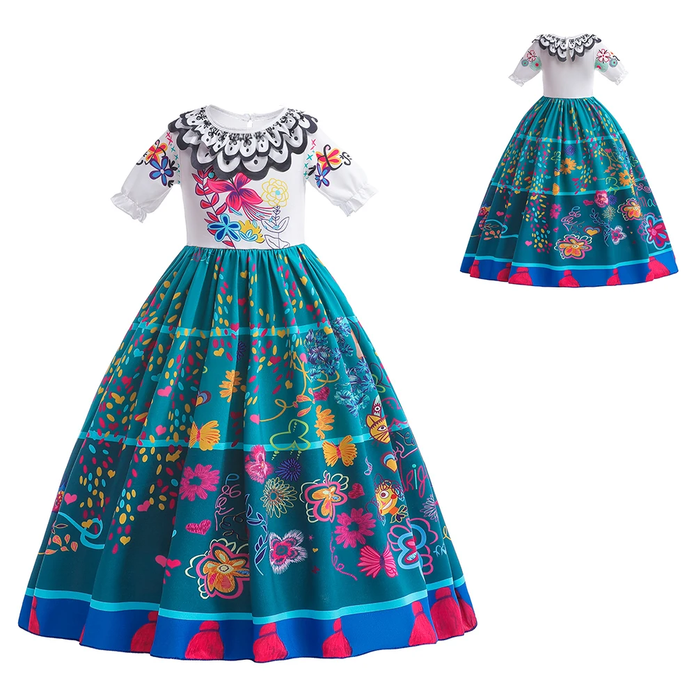 

MQATZ Children Girl Clothes Flower Dress with Floral Print Wear Vendor Designers Summer Custom Wholesale Big Kids