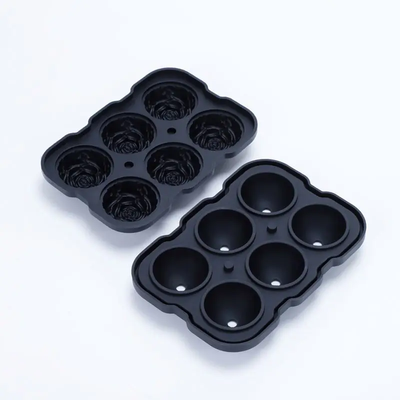 

Hot Sale Updated Design Rose Shapes 3D Shaped Ice Cube Mold Custom Silicone Ice Cube Tray