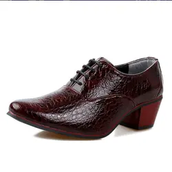 Men's Formal Leather Shoes British Pointy Toe High