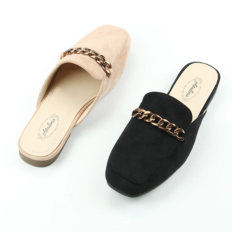 

US Stock New 2021 Flat Mules Shoes Women Flat Shoes Wholesale Bulk Womens Flat Slip On Shoes for Women Ladies, Black/pink/yellow