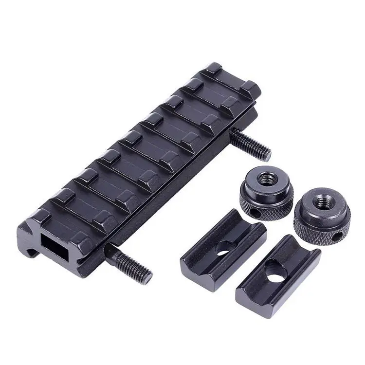 

1/2" Inch Flat Top Scope Rings weaver to picatinny rail adapter Mount Riser Mount, Matte blac1xrail mount