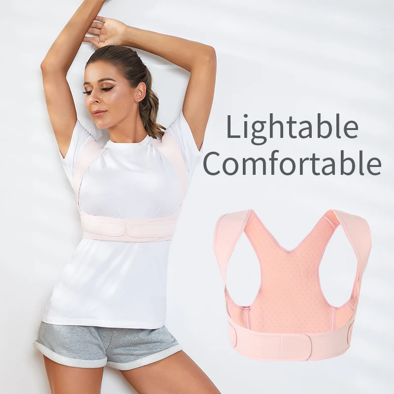

Factory Shoulder Belt Posture Corrector For Men And Women,Adjustable Upper Back Brace For Pain Relief, Black/pink/blue/nude