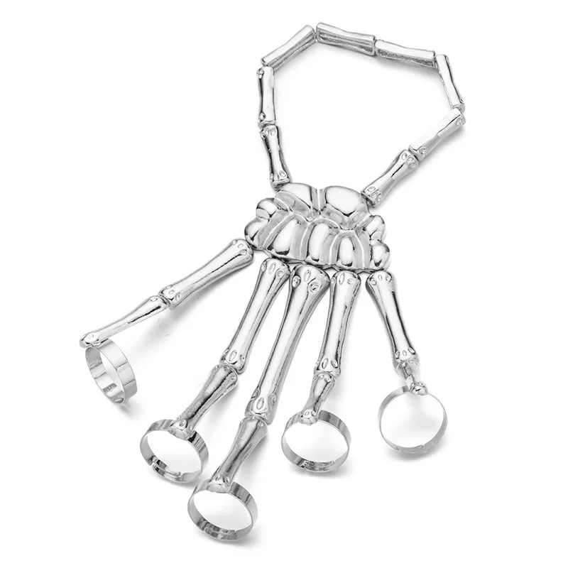 

2021 New Wholesale Fashionable Hiphop Halloween Gift Antique Gold Plated Pirate Skull Head Design Necklace For Party, Multi-colors