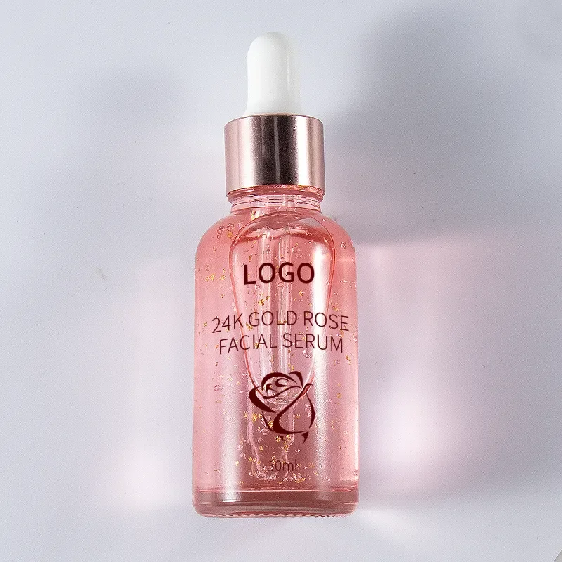 

30Ml Private Label Collagen Lightening Age Glow New Rose 24 k Gold Serum