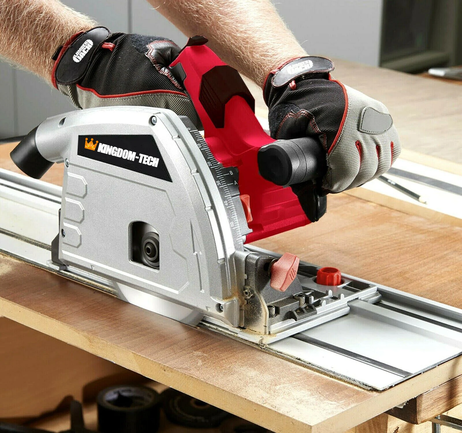 
Heavy Duty Electricity 1200W 165Mm Table Sloding Guide Rail Circular Saw With Track 