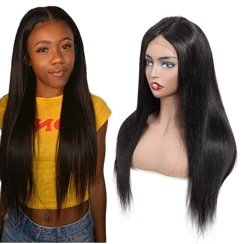 

Wholesale virgin wigs 4x4 remy 100% human hair 24 inch perruques-naturel cheveux humain natural straight lace wig