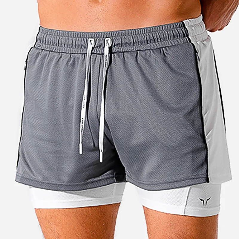 

Fashion Polyester Plus Size Solid Color Jogging Training Gym Wear Shorts For Mens