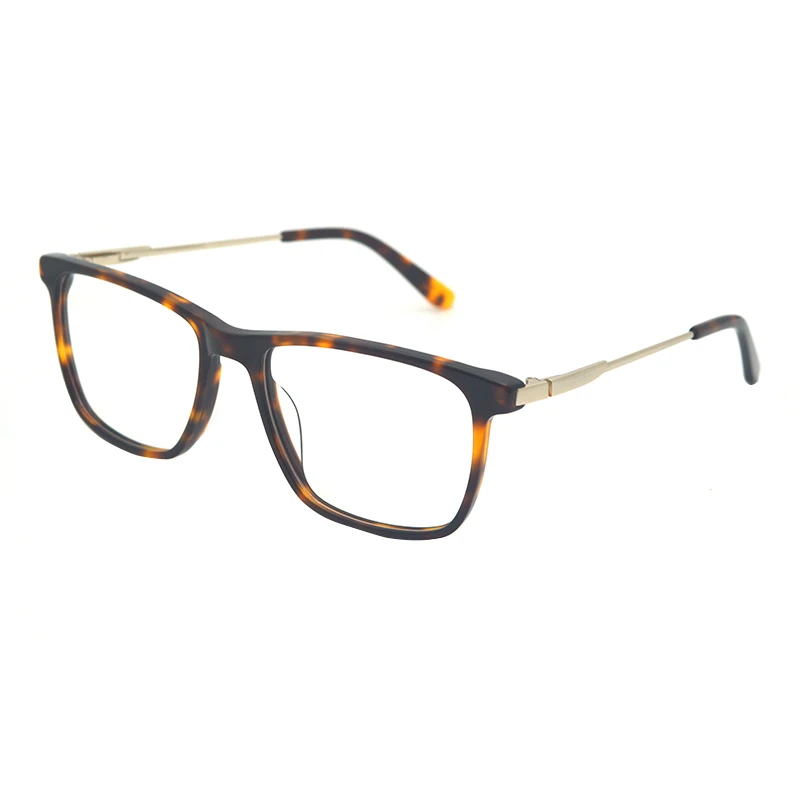 

2021 Hot Style Eyewear Glasses Acetate Optical Frame High Quality Optical Glasses Acetate with Metal Temple Optical Glasses, Customize color