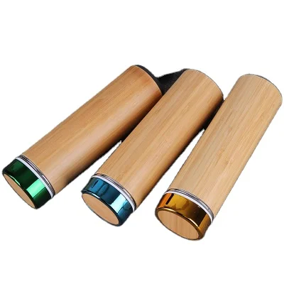 

Mikenda Bamboo Shell Cup Stainless Steel Thermal Tea Cup Traveling Water Cup with Electroplating lid, Customized color