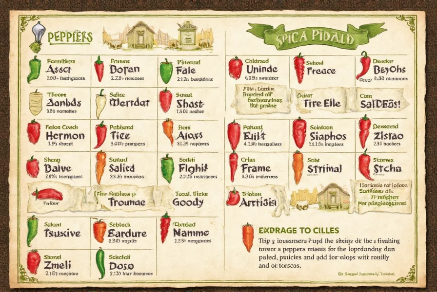 spice chronicles a spicy peppers chart for the curious and the courageous