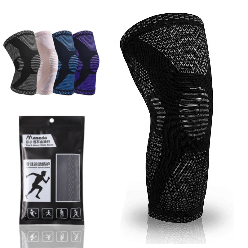 

Low MOQ Custom Logo Hot Sale Elastic Compression Knee Sleeve Pads Sport Support Cheap Price Knee Brace for Volleyball, Black,grey or customized