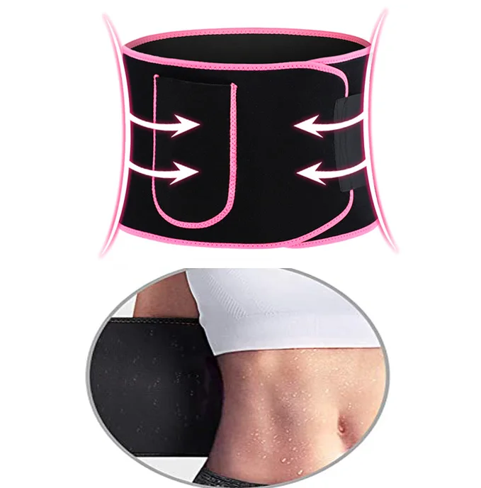 

Adjustable Neoprene Waist Trimmer Belt hot sweating Back Support Gym Fitness Weightlifting Belt for Men Women, Customized color