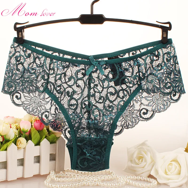 

2021 hot sale lace women underwear sexy lingerie thong panties woman tops fashionable women's panties, Black
