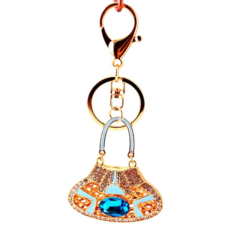 

Cute Accessories 3D Handbag Shaped Design Crystal Rhinestone Purse Bag Keychain, Customized color