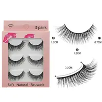 

Handmade 3Pairs 3D Beauty Tools Private Label Packaging Box Custom Eyelashes Box