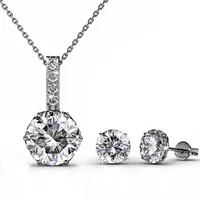 

Destiny Jewellery fashion fine bridal set for wedding women 18k gold plated necklace set made with crystals from Swarovski
