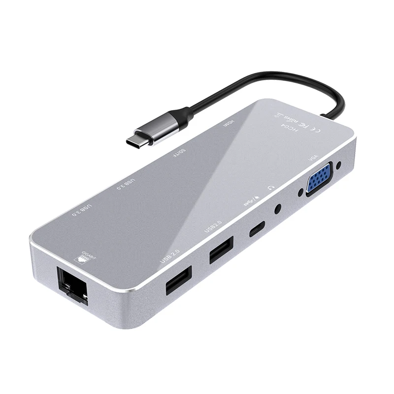 

A hub type C with 11 ports that can be used simultaneously satechi usb-c hub,type c otg hub, Black silver rose gold