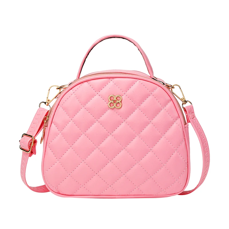 

2020 Newest design customized logo popular shoulder pu bag for women, Pink