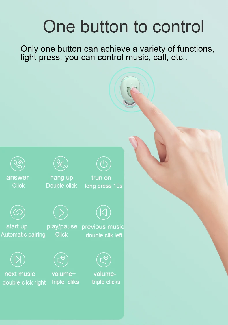 New design surround sound portable bluetooth V5.0 earphones TW10 magnetic charging headphone parts - ANKUX.COM