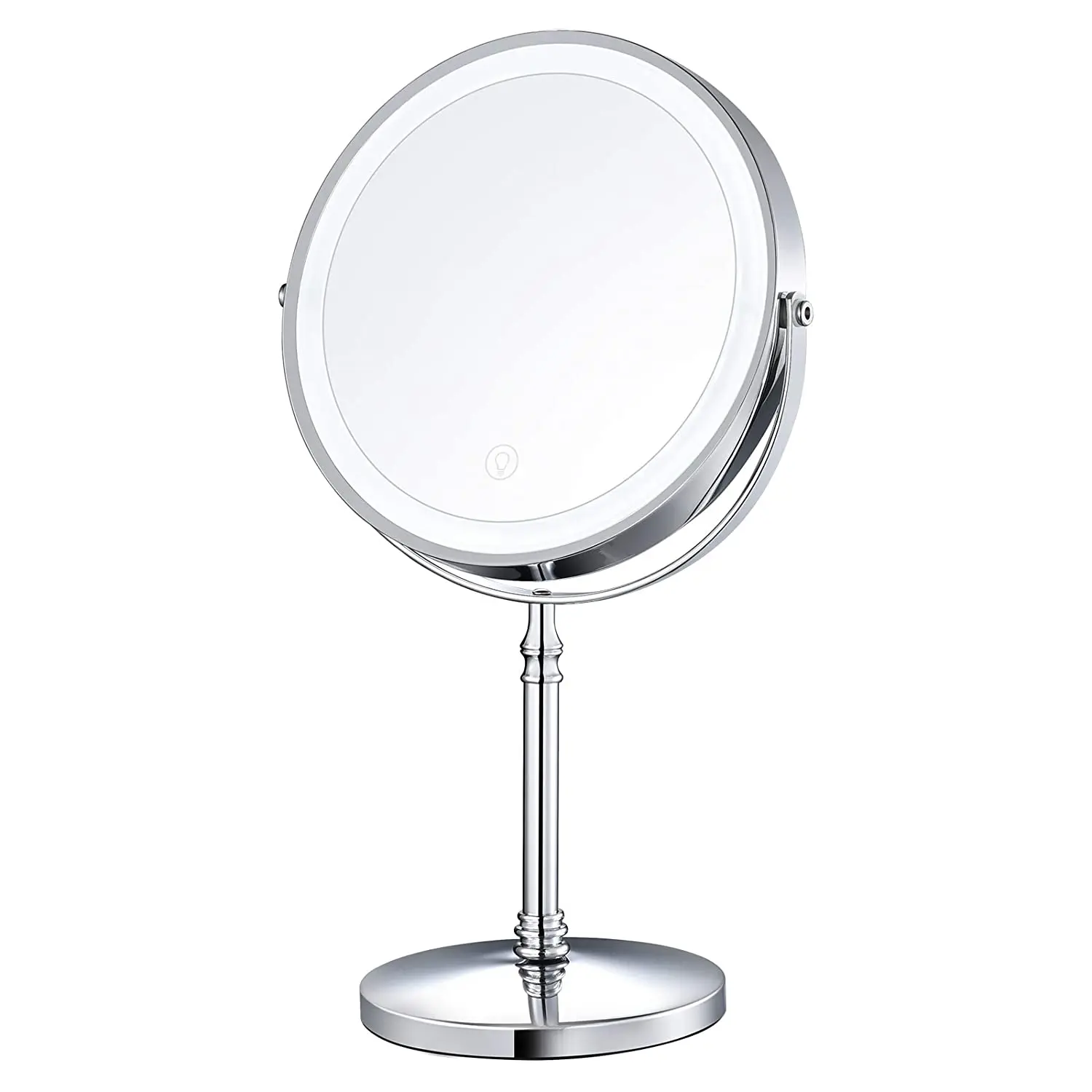 

2021 New 1x/10x Magnification Makeup Mirrors Led Round Table Desk Beauty Vanity Make Up Mirror Led Makeup Mirror With Light