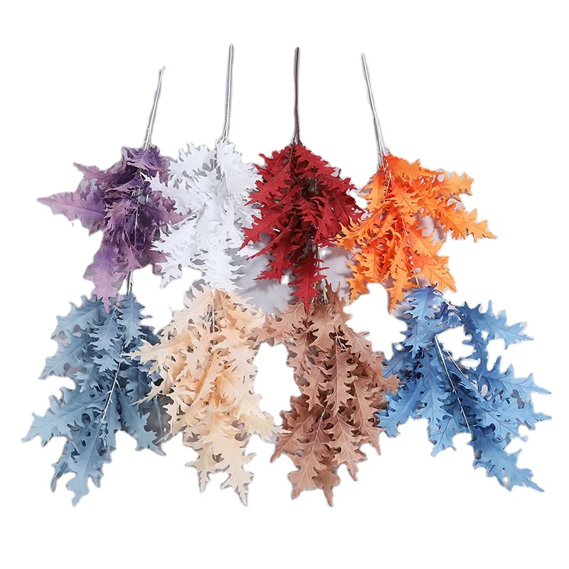 

Single Stem Serrated Artificial Leaf Flower Arrangement Accessories