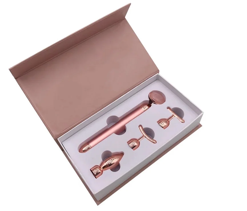 

2020 trending beauty products T shape gold plated energy beauty bar face massager, Silver/gold/rose gold