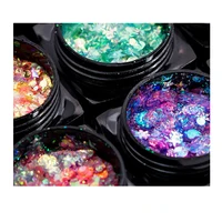 

QUNXIANG 12 color mix PET glitter Holographic Fabric eyes Slides glitter