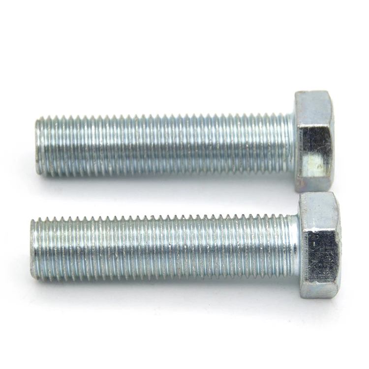 
High quality carbon steel hex head bolt DIN933/931 Grade 4.8/6.8 plain/zinc plated/HDG 