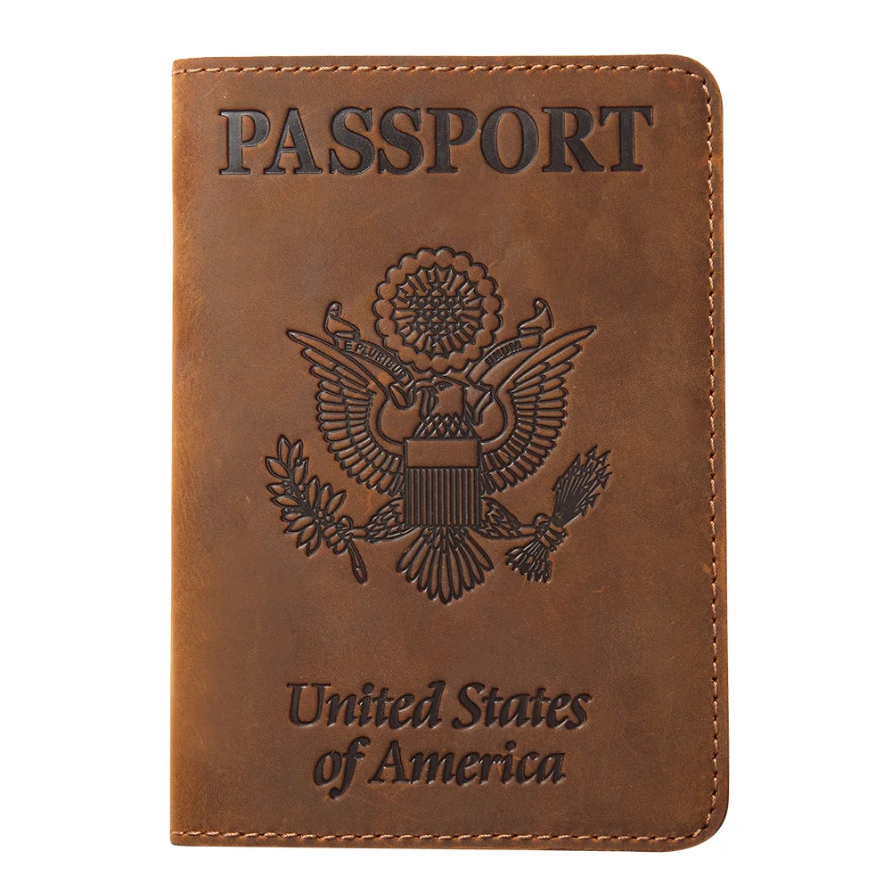 

New Men Passport Holder Cover Wallet Rfid Blocking Leather Card Case Travel Document Organizer For Men In Bulk Custom Oem, Customized colors