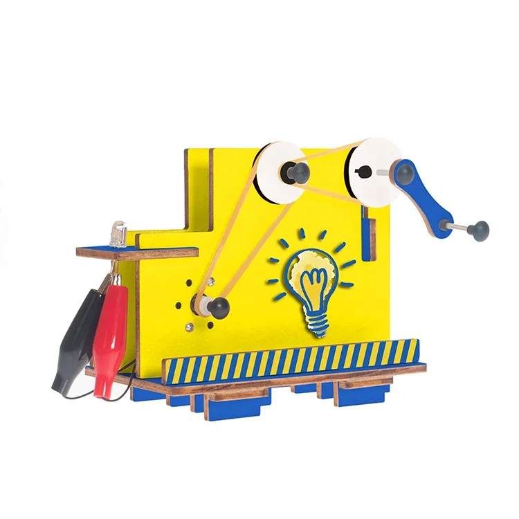 
DIY a Wooden Hand Generator Kit Educational Equipment for kids 