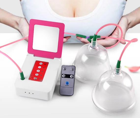 

Vacuum Negative Pressure Cupping Breast enlargement pump To Enlarge And Enlarge The Breast Massager, Pink blue