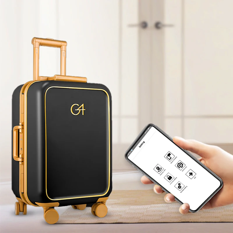 

Factory Wholesale Price Carry On Anti-lost GPS Smart Suitcase Luggage Bag