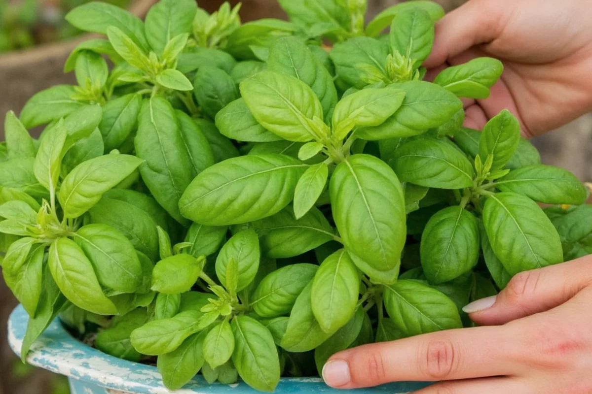 how do you cut basil from the plant