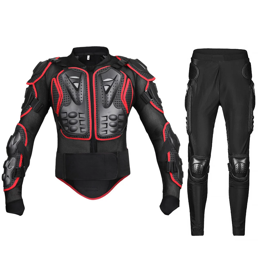 

Men Full Body Motorcycle Armor Motocross Racing Motor Jacket Pants Riding Motorbike Protection Motorcycle Jacket Pants Set