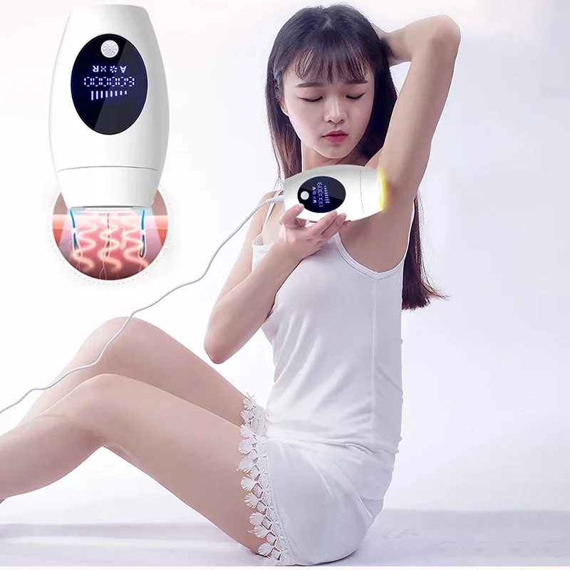 

China Bikini Laser Portable Handset Painless Epilator Approval Home Light IPL Hair Removal Device Machine Depilator Laser Home, White/pink/customization