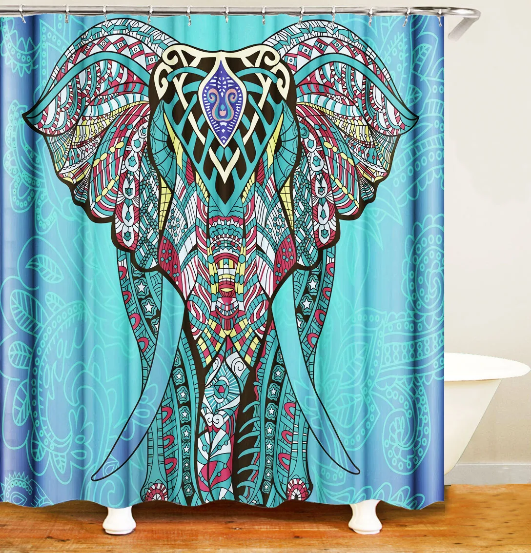 

i@home home goods wholesale 100% polyester waterproof shower curtains bathtub animal 3d bathroom, As picture show