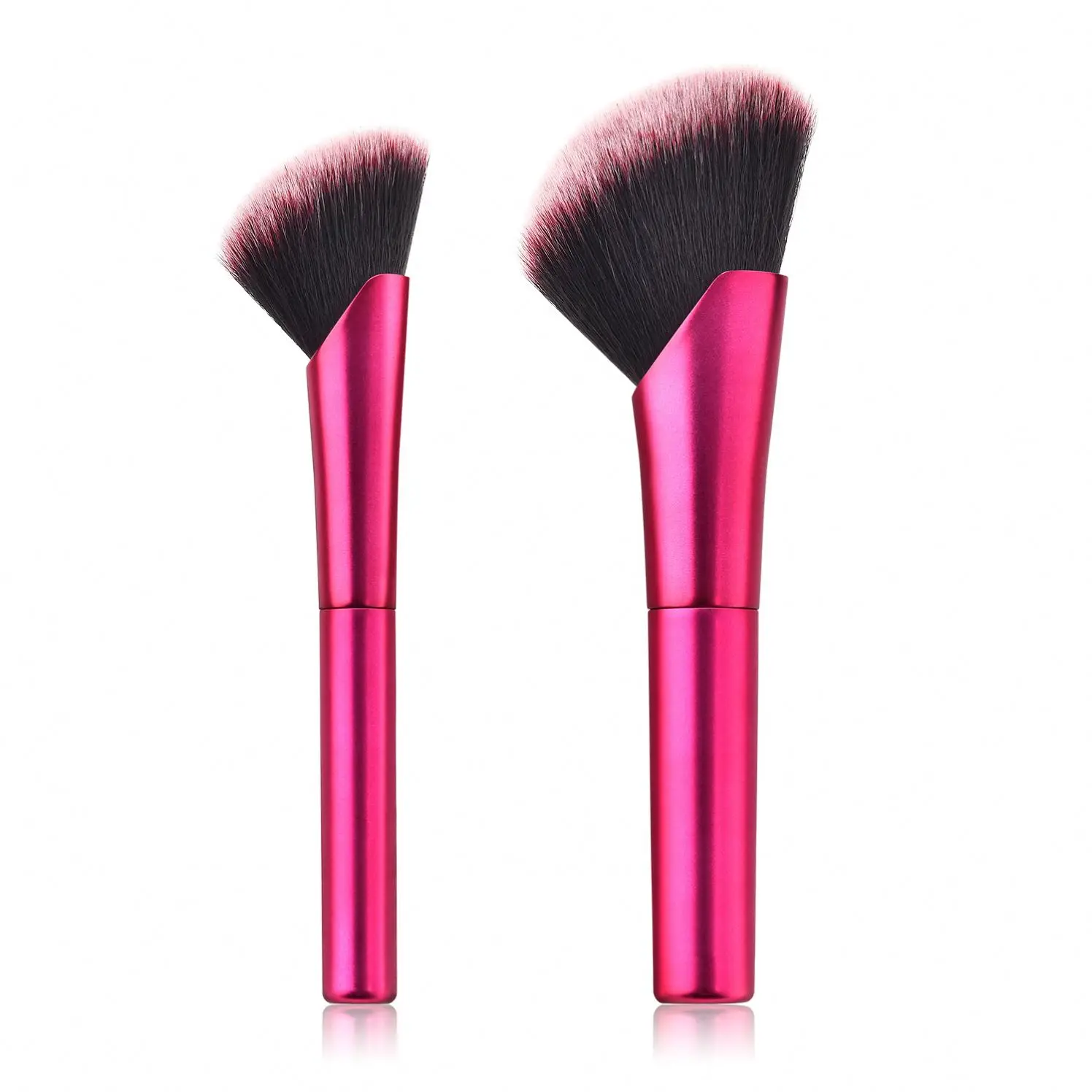 

OEM 2pcs Red 2022 Makeup Brush Set Loose Powder Brush Private Label Makeup Brushes, Customized color