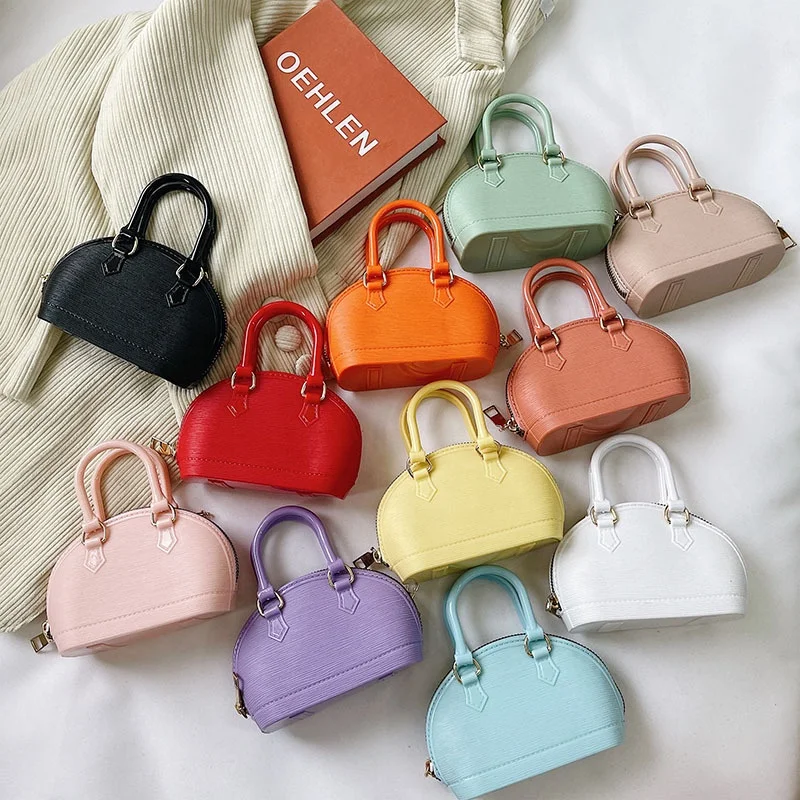 

Custom Women Luxury Designer Children Mini Bag Shell Coin Purses Jelly Bags Women