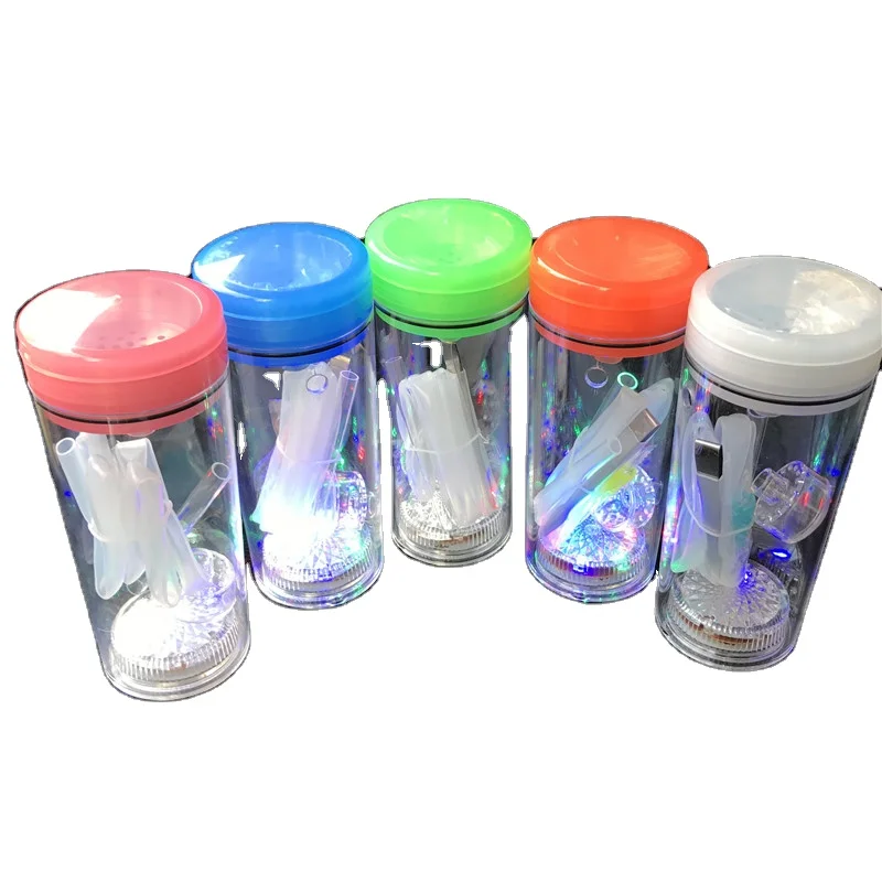 

Wholsale Acrylic hookah custom logo LED smoking accessories china mini small hookah cup portable hookah, Red,orange, green,azul