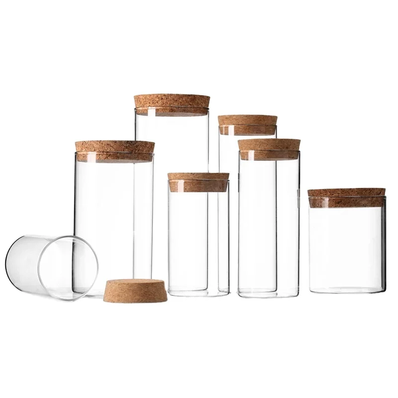 

High Borosilicate Glass Storage Jar Food Canister, Clear transparent