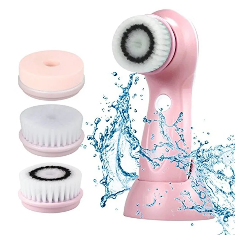 

electronic facial cleansing brush Waterproof Face Spin Brush Set with 5 Brush Heads, Custom color / white/ black