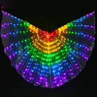 

Light up fairy wings Led Isis Wings Sticks Belly Dance Accessories Stage Performance Props Shining Led Wings Open 360 Degrees