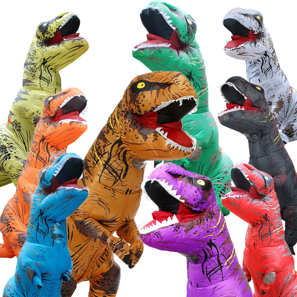 

Wholesale Inflatable Suit Halloween Big Size Deluxe Air Blown Up Inflate T-REX dinosaur costume