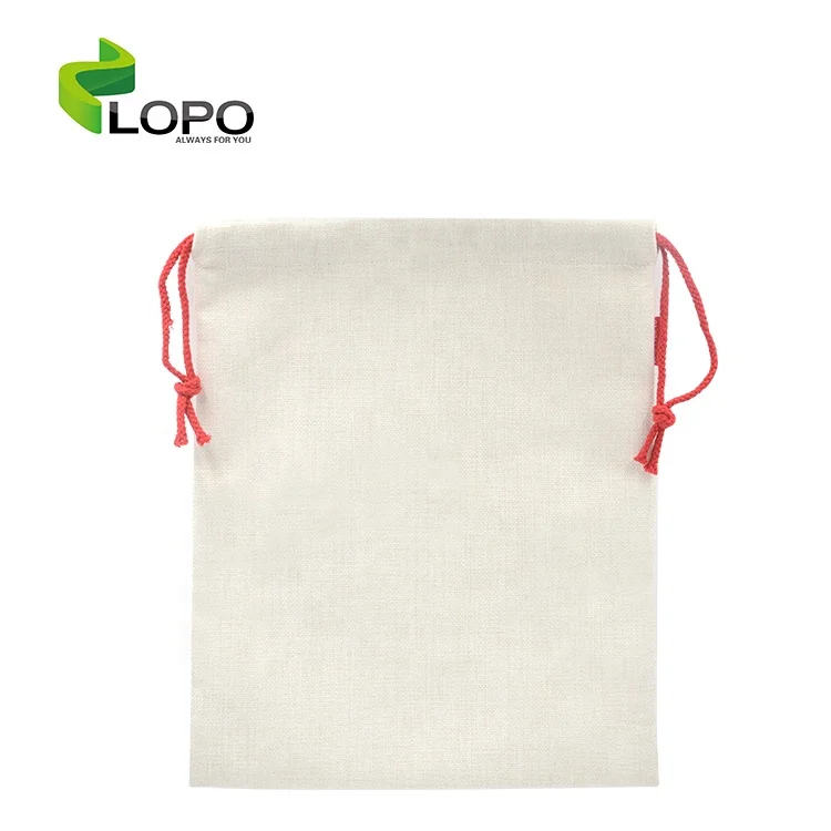 

Eco-friendly!!! Wholesale Promotional Christmas Gift Bags Sublimation Linen Santa White Sack Large Old Decoration Supplier