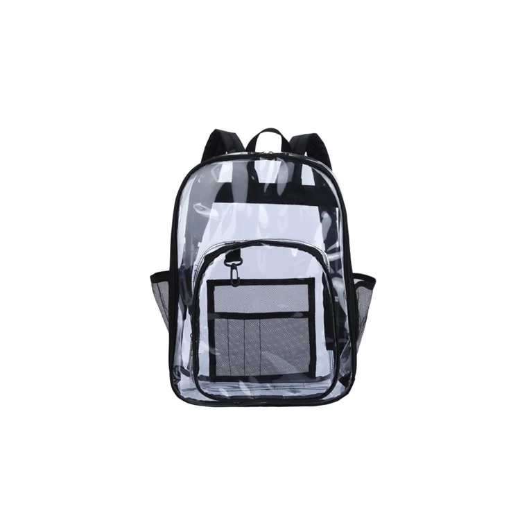 

Customizable PVC Transparent Waterproof Storage backpack factory custom plastic book school bag