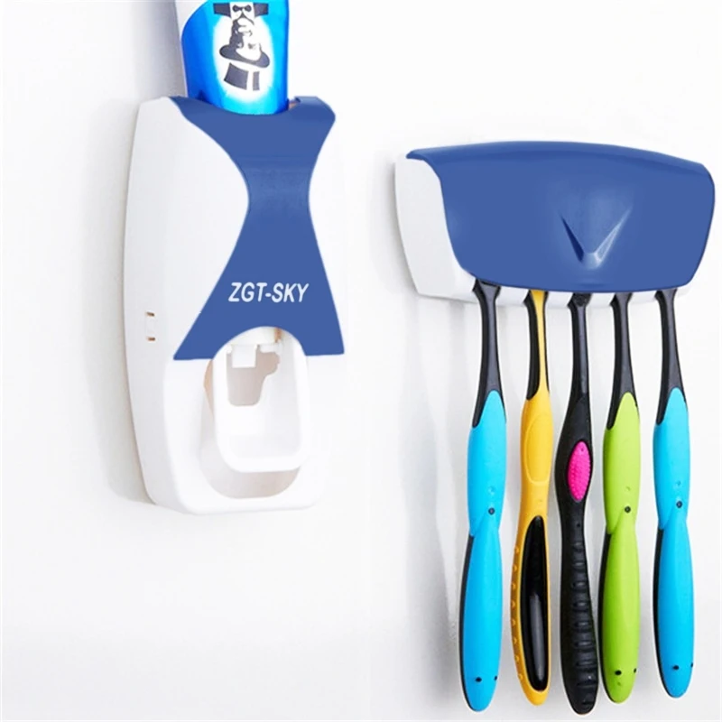 

Most Popular Automatic Toothpaste Dispenser Set with 5 Toothbrush Holder