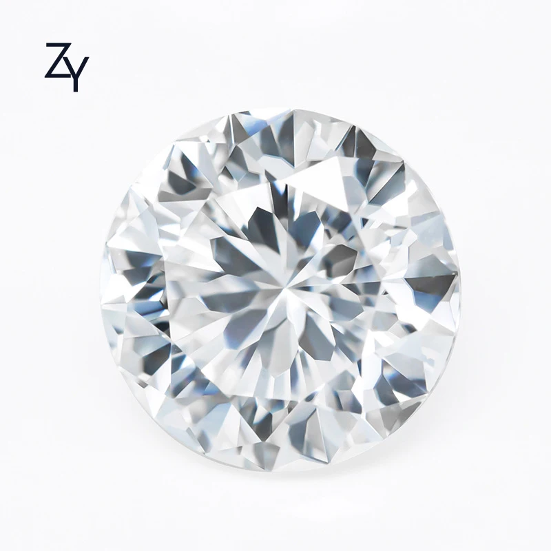 

ZHUANGYEE White Round Brilliant Cut nine heart Lab grown Synthetic Diamond 1.0 Carat  color D Loose gemstone Moissanite